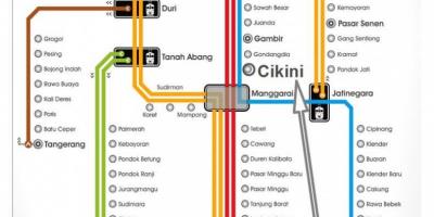 Jakarta railway kartta