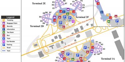 Jakartan kansainvälinen lentokenttä kartta