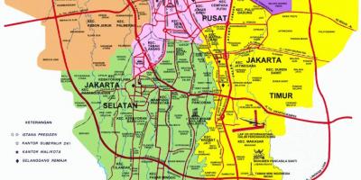 Kartta Jakarta nähtävyyksiä