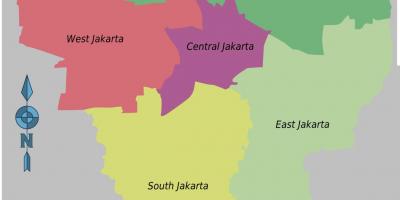 Kartta Jakarta piirit