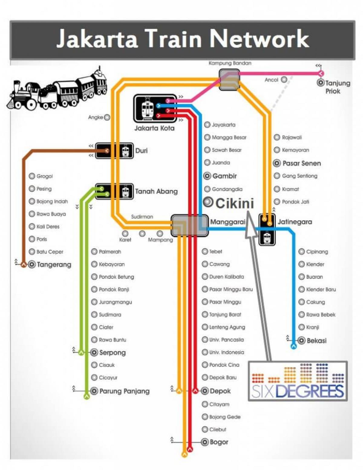 kartta Jakarta juna-asema