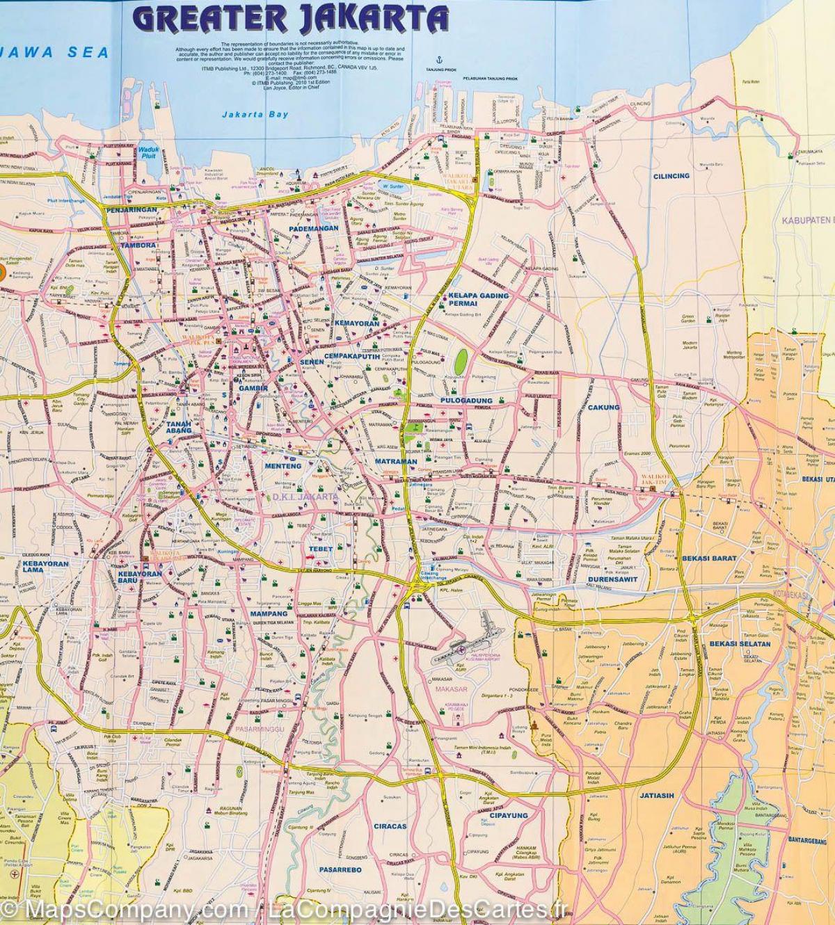 Jakarta street map - Kartta Jakarta street (Java - Indonesia)