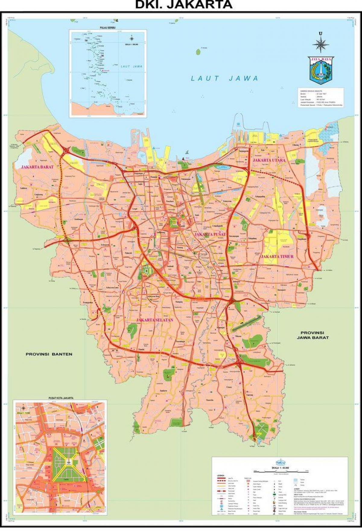 kartta Jakarta vanha kaupunki