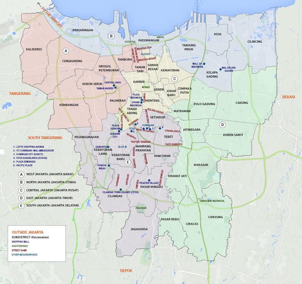 pääkaupunki indonesia kartta
