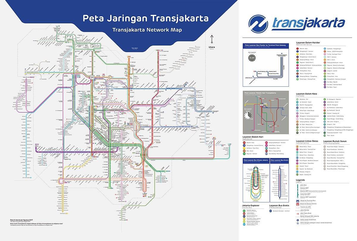 transJakarta reittikartta